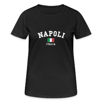 Naples Italie - T-shirt respirant Femme - noir - Devant - AI Model Female 172 light (172cm)