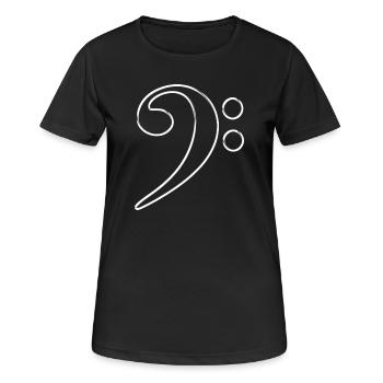 Clé de fa avec un effet sympa pour les mélomanes - T-shirt respirant Femme - noir - Devant - AI Model Female 172 light (172cm)