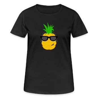 Cool ananas vacances sur les îles des Caraïbes - T-shirt respirant Femme - noir - Devant - AI Model Female 172 light (172cm)