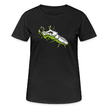 cerf-volant vert - T-shirt respirant Femme - noir - Devant - AI Model Female 172 light (172cm)