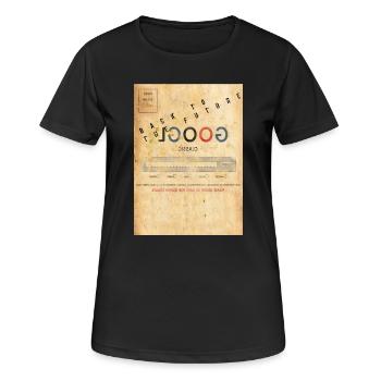 Parodie de Google Retour vers le futur - T-shirt respirant Femme - noir - Devant - AI Model Female 172 light (172cm)