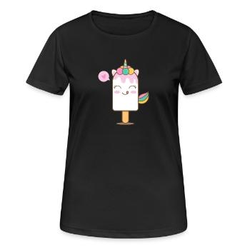 Unicorn Enchanted Popsicle - Women's Breathable T-Shirt - black - Front - AI Model Female 172 light (172cm)