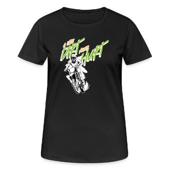Motocross Motocross Pilote - T-shirt respirant Femme - noir - Devant - AI Model Female 172 light (172cm)