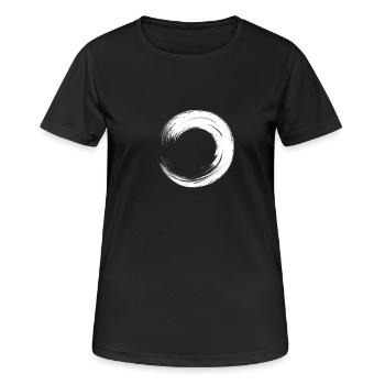 Kreis - Frauen T-Shirt atmungsaktiv - Schwarz - Vorne - AI Model Female 172 light (172cm)
