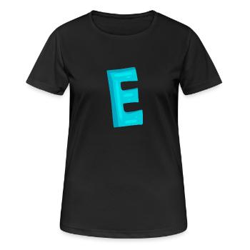 Anfangsbuchstabe E Buchstabe - Frauen T-Shirt atmungsaktiv - Schwarz - Vorne - AI Model Female 172 light (172cm)