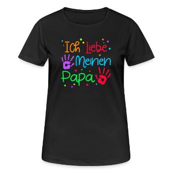 J’aime papa Papa Fête des pères - T-shirt respirant Femme - noir - Devant - AI Model Female 172 light (172cm)