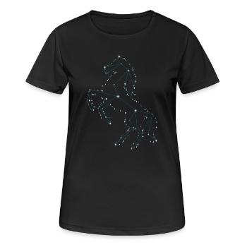 Pferdetraum Pferde Liebe Sternen Pferd - Frauen T-Shirt atmungsaktiv - Schwarz - Vorne - AI Model Female 172 light (172cm)