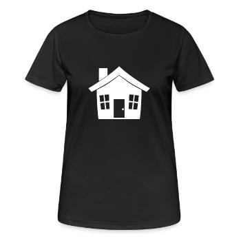 house - Women's Breathable T-Shirt - black - Front - AI Model Female 172 light (172cm)