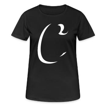 Abstraktes Farbenspiel auf Leinwand - Frauen T-Shirt atmungsaktiv - Schwarz - Vorne - AI Model Female 172 light (172cm)