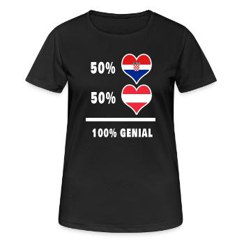 Croatie et Autriche Genial / Gift - T-shirt respirant Femme - noir - Devant - AI Model Female 172 light (172cm)