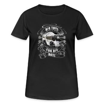 Motorhome Camping Camping - Women's Breathable T-Shirt - black - Front - AI Model Female 172 light (172cm)