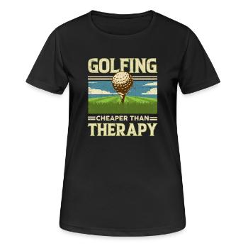 le golf - T-shirt respirant Femme - noir - Devant - AI Model Female 172 light (172cm)