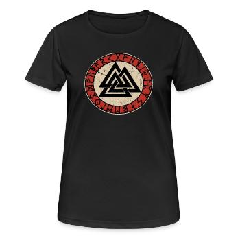 Noeuds Vikings Valknut Wotan thor odin loki - T-shirt respirant Femme - noir - Devant - AI Model Female 172 light (172cm)