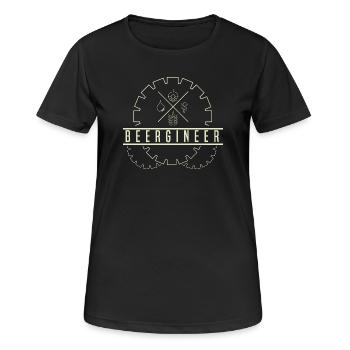 Bière Brasseur de bière - T-shirt respirant Femme - noir - Devant - AI Model Female 172 light (172cm)