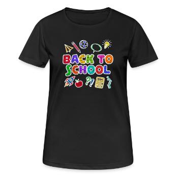 Back School School Start School Start School Child - Women's Breathable T-Shirt - black - Front - AI Model Female 172 light (172cm)