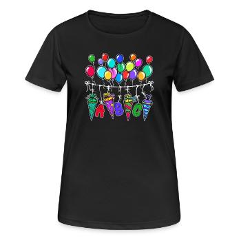 Balloon School Bag School Start School Sugar Bag - Women's Breathable T-Shirt - black - Front - AI Model Female 172 light (172cm)