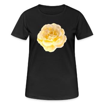 Rose Blume - Frauen T-Shirt atmungsaktiv - Schwarz - Vorne - AI Model Female 172 light (172cm)