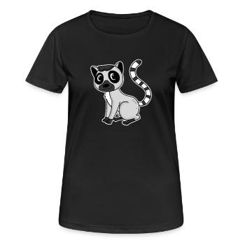 Lemur Primat Cadeau - T-shirt respirant Femme - noir - Devant - AI Model Female 172 light (172cm)