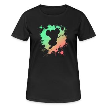 Koala - Frauen T-Shirt atmungsaktiv - Schwarz - Vorne - AI Model Female 172 light (172cm)