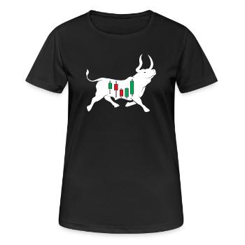 Stock bull - Women's Breathable T-Shirt - black - Front - AI Model Female 172 light (172cm)