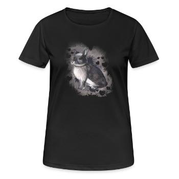 Lapin lapin - T-shirt respirant Femme - noir - Devant - AI Model Female 172 light (172cm)