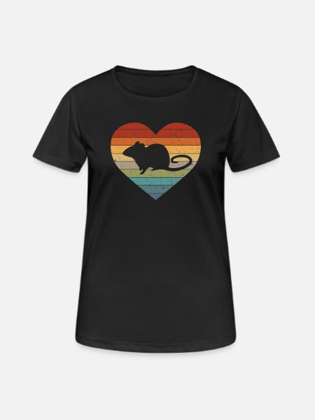 Ratte Ratten - Frauen T-Shirt atmungsaktiv - Schwarz