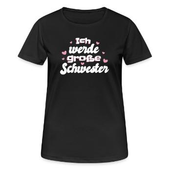 Liebevolle Schwester Botschaft - Frauen T-Shirt atmungsaktiv - Schwarz - Vorne - AI Model Female 172 light (172cm)