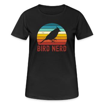 Vogel Vögel - Frauen T-Shirt atmungsaktiv - Schwarz - Vorne - AI Model Female 172 light (172cm)