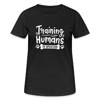 Dog Training Dog Trainer - Women's Breathable T-Shirt - black - Front - AI Model Female 172 light (172cm)