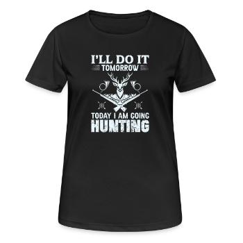 hunter - Women's Breathable T-Shirt - black - Front - AI Model Female 172 light (172cm)