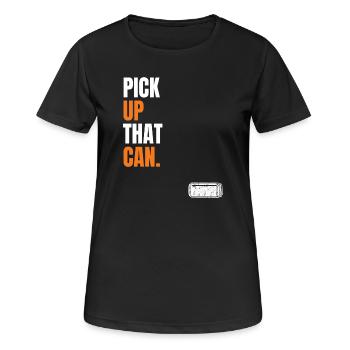 Pick up that can - Hl2 Meme for gamer - T-shirt respirant Femme - noir - Devant - AI Model Female 172 light (172cm)