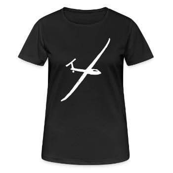 Gliding Motor sailing Gliding - Women's Breathable T-Shirt - black - Front - AI Model Female 172 light (172cm)