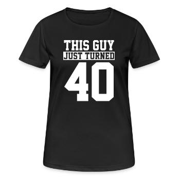 40. Geburtstag Vierzig Geburtstag - Frauen T-Shirt atmungsaktiv - Schwarz - Vorne - AI Model Female 172 light (172cm)