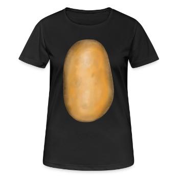 Kartoffel Gemüse Kartoffeln Speise Nahrung Bio - Frauen T-Shirt atmungsaktiv - Schwarz - Vorne - AI Model Female 172 light (172cm)