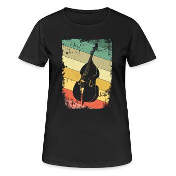 Contrebasse - T-shirt respirant Femme - noir - Devant - AI Model Female 172 light (172cm)