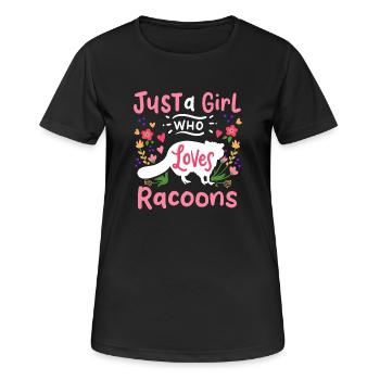 Ratons laveurs Amoureux des ratons laveurs - T-shirt respirant Femme - noir - Devant - AI Model Female 172 light (172cm)
