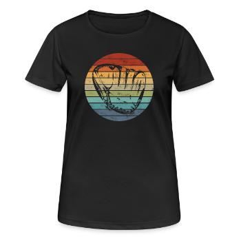 Baseball - Frauen T-Shirt atmungsaktiv - Schwarz - Vorne - AI Model Female 172 light (172cm)
