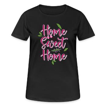 home - Frauen T-Shirt atmungsaktiv - Schwarz - Vorne - AI Model Female 172 light (172cm)