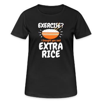 Rice Extra Rice Filipino Food - Women's Breathable T-Shirt - black - Front - AI Model Female 172 light (172cm)