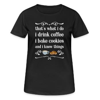 Baking baker baker - Women's Breathable T-Shirt - black - Front - AI Model Female 172 light (172cm)