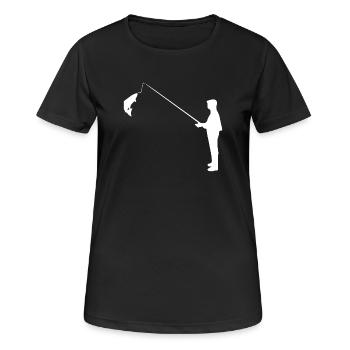 angler - Women's Breathable T-Shirt - black - Front - AI Model Female 172 light (172cm)