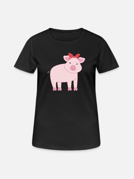 Pig pigs - Women's Breathable T-Shirt - black