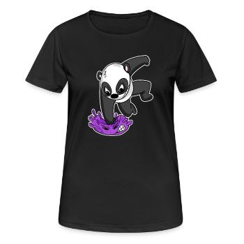 Panda Virus Combat - T-shirt respirant Femme - noir - Devant - AI Model Female 172 light (172cm)