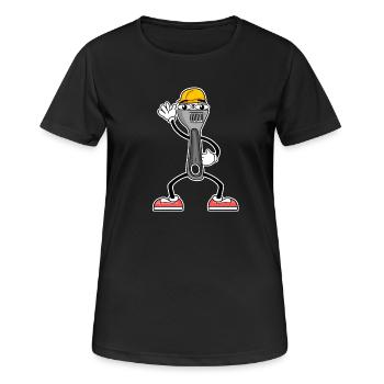 Outil De Cartoon Clé à molette - T-shirt respirant Femme - noir - Devant - AI Model Female 172 light (172cm)