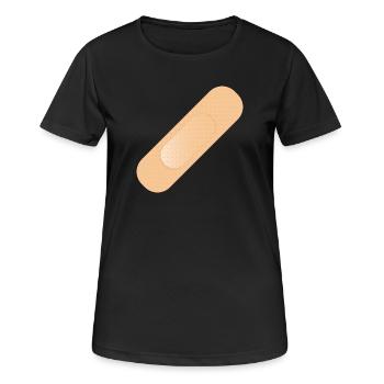 Un dispositif simple de fixation comme élément de conception - T-shirt respirant Femme - noir - Devant - AI Model Female 172 light (172cm)