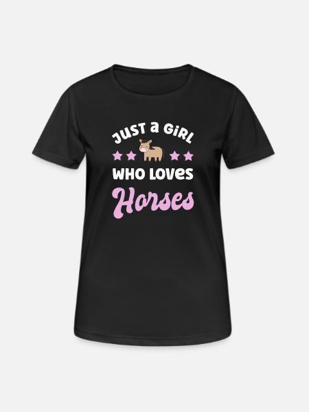 Horse Horses - Women's Breathable T-Shirt - black