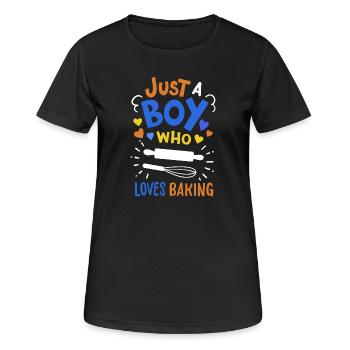 Backen Bäcker Hobbybäcker - Frauen T-Shirt atmungsaktiv - Schwarz - Vorne - AI Model Female 172 light (172cm)