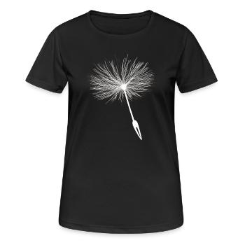 Loewenzahn Samen Pusteblume - Frauen T-Shirt atmungsaktiv - Schwarz - Vorne - AI Model Female 172 light (172cm)