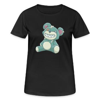Pastell Gothic Bär - Frauen T-Shirt atmungsaktiv - Schwarz - Vorne - AI Model Female 172 light (172cm)