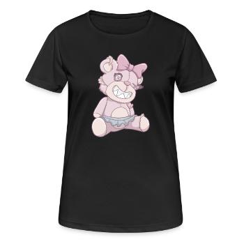 Pastell Gothic Bär - Frauen T-Shirt atmungsaktiv - Schwarz - Vorne - AI Model Female 172 light (172cm)